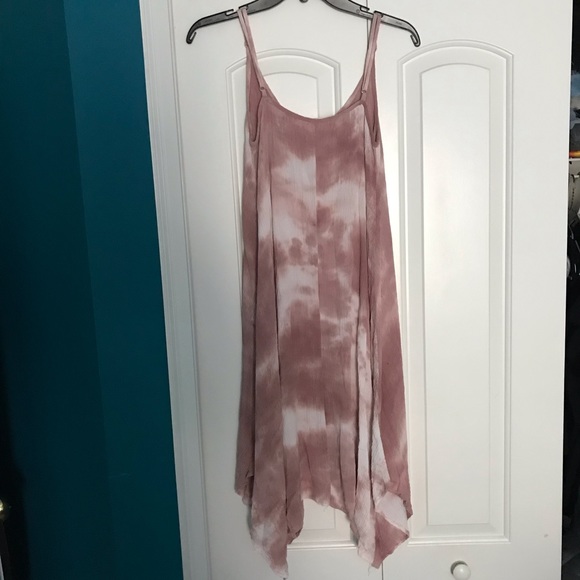 Midi tie dye Mauve dress - Picture 2 of 3